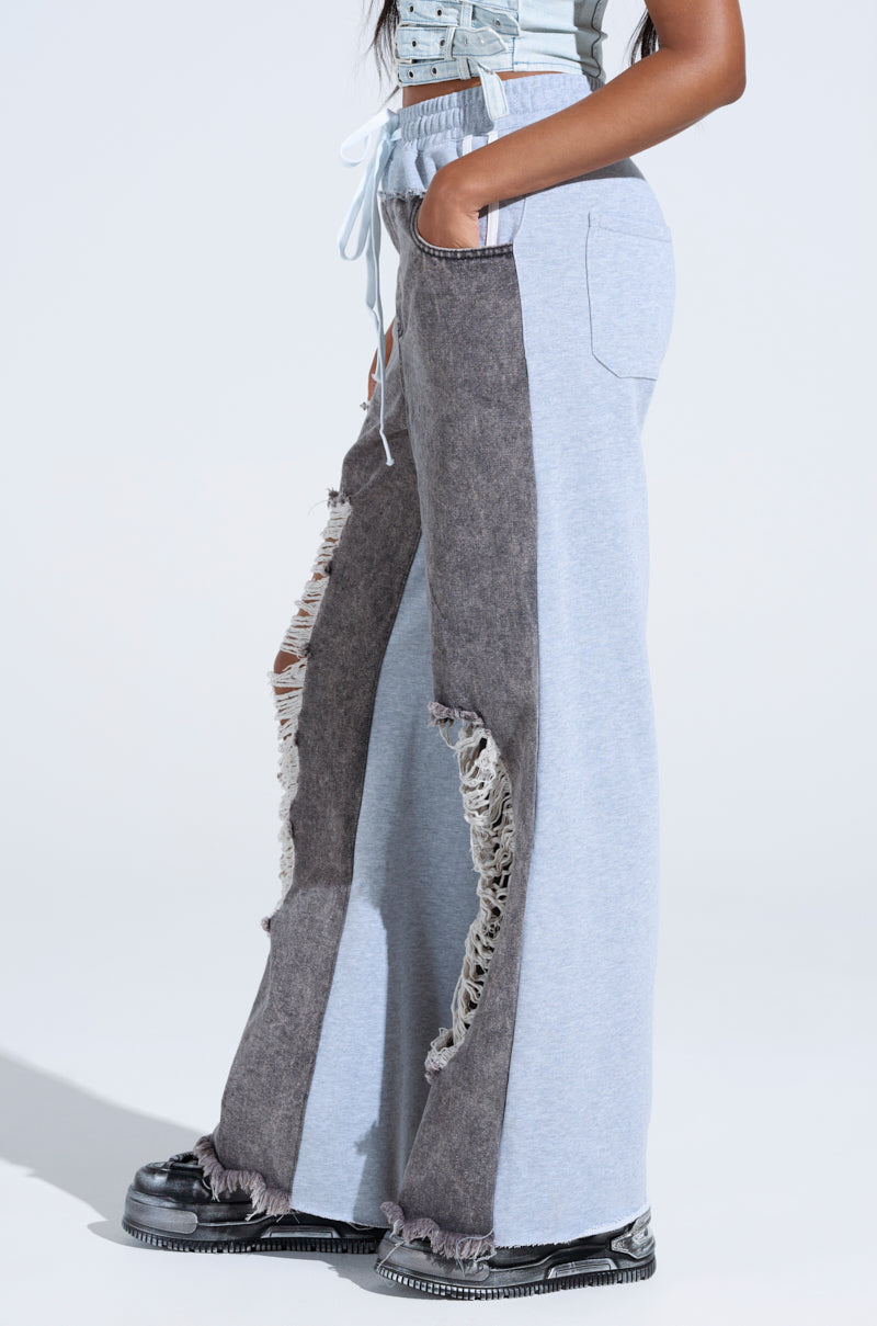 LETS GET IT GOING DISTRESSED JOGGER