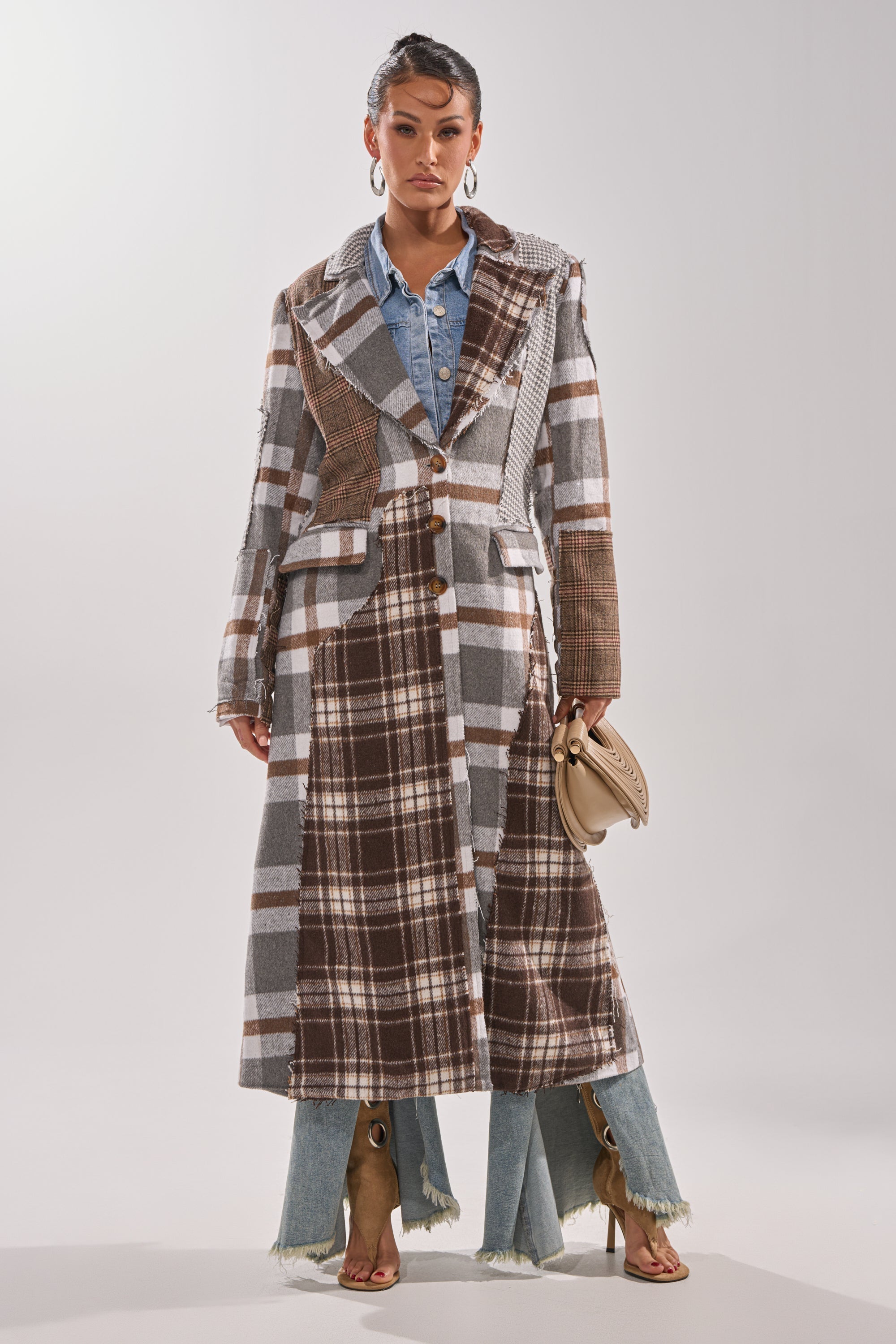 MIXED FEELINGS PATCHWORK TRENCH