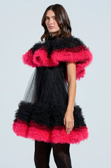 ONLY ME OMBRE TULLE MINI DRESS
