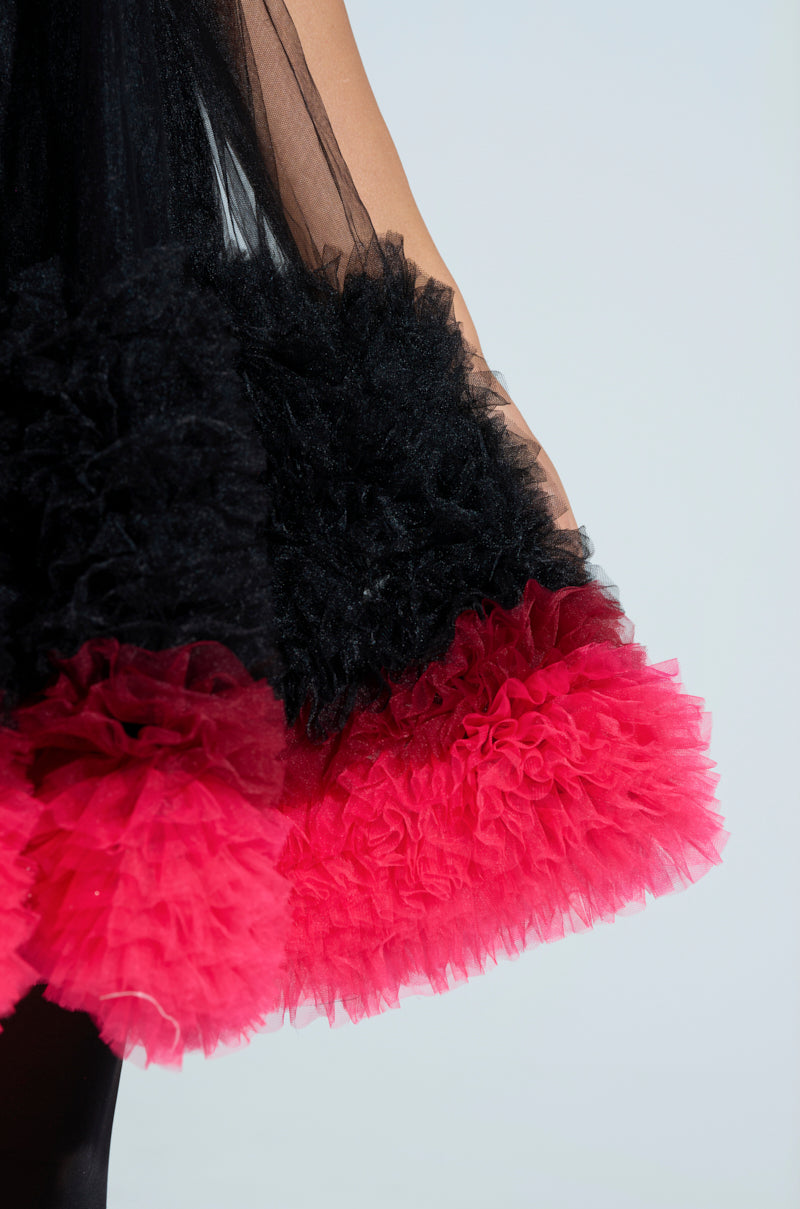 ONLY ME OMBRE TULLE MINI DRESS