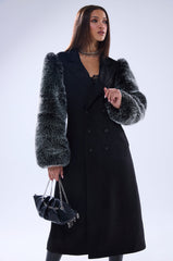 NOLITA FUR SLEEVE TRENCH