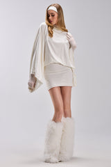 DIANA DRAPED MINI DRESS IN WHITE