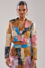 LOLITA PATCHWORK BROCADE BLAZER