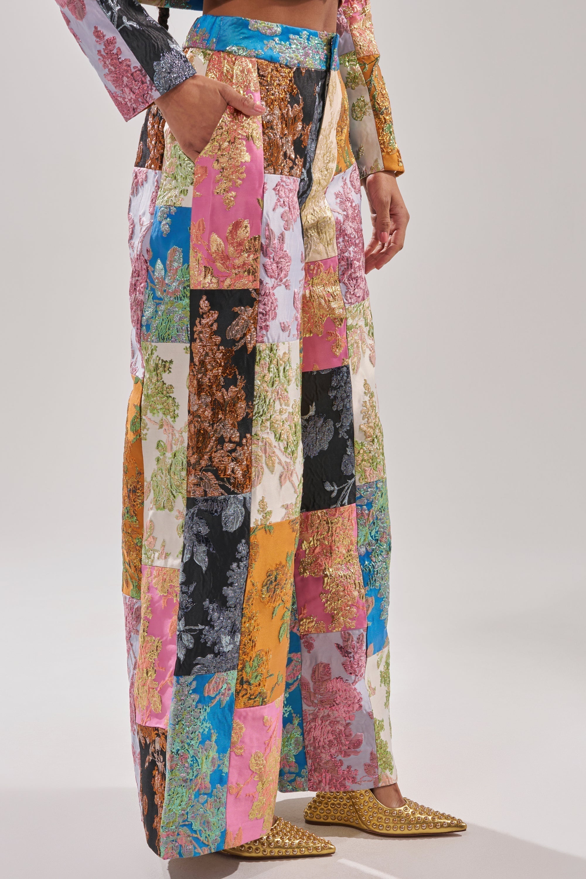 LOLITA PATCHWORK BROCADE TROUSER