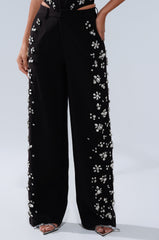 FEELING RICH TROUSER WITH RHINESTONE