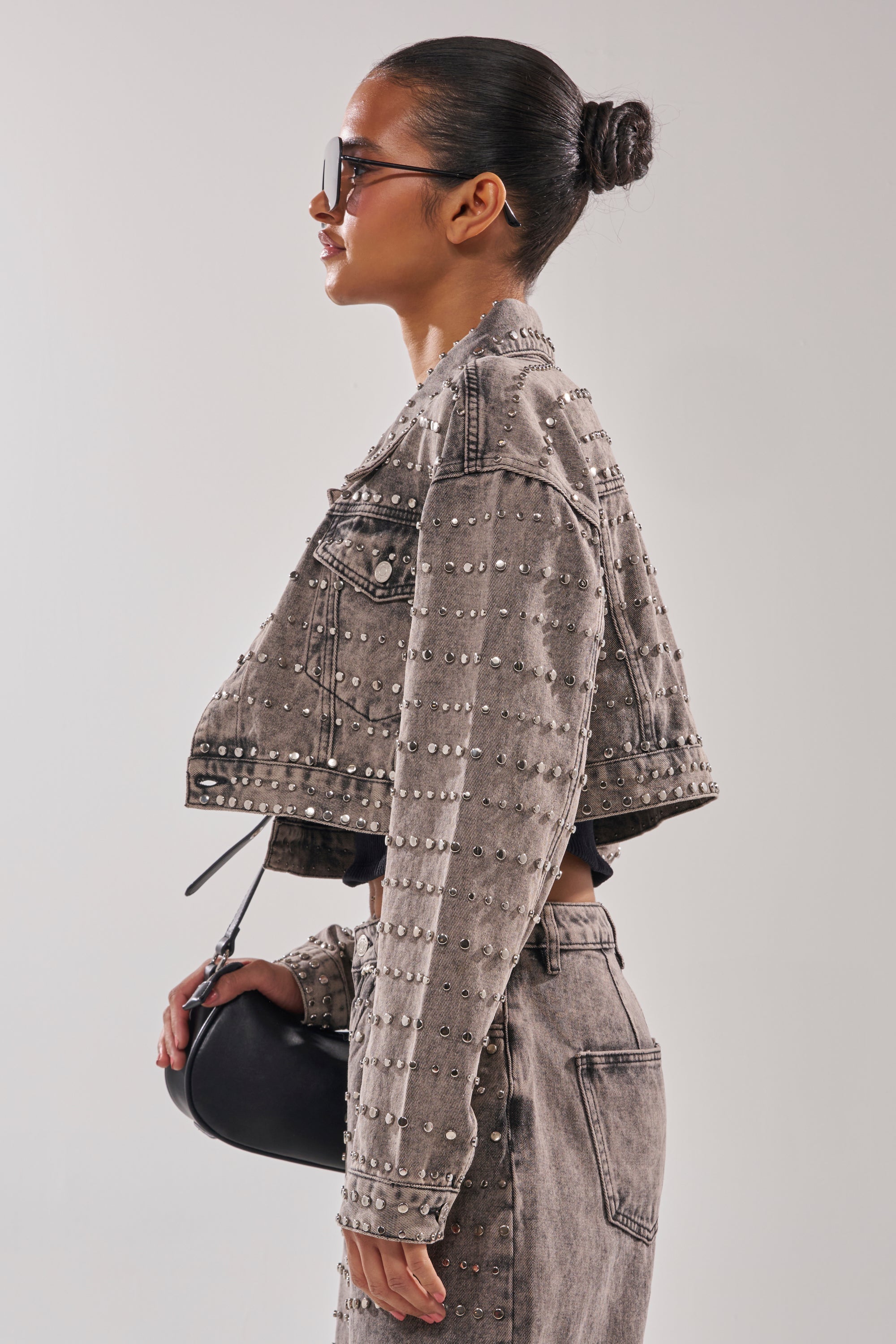 RIZZO STUDDED DENIM JACKET