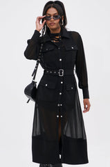 BET ON ME CHIFFON TRENCH