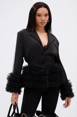 BIG HIT TULLE TRIM BLAZER