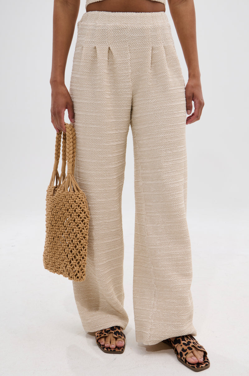 HOLLYWOOD SLINKY TEXTURED PALAZZO PANT