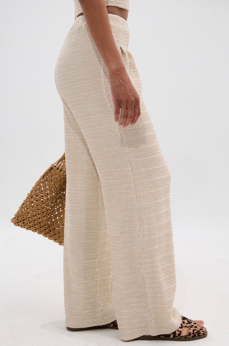 HOLLYWOOD SLINKY TEXTURED PALAZZO PANT