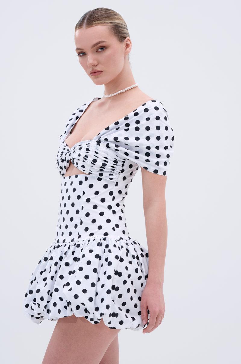 CUTEST ONE AT THE FUNCTION POLKA DOT MINI DRESS