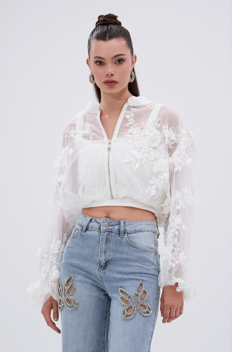 PRETTY THING EMBELLISHED BOMBER