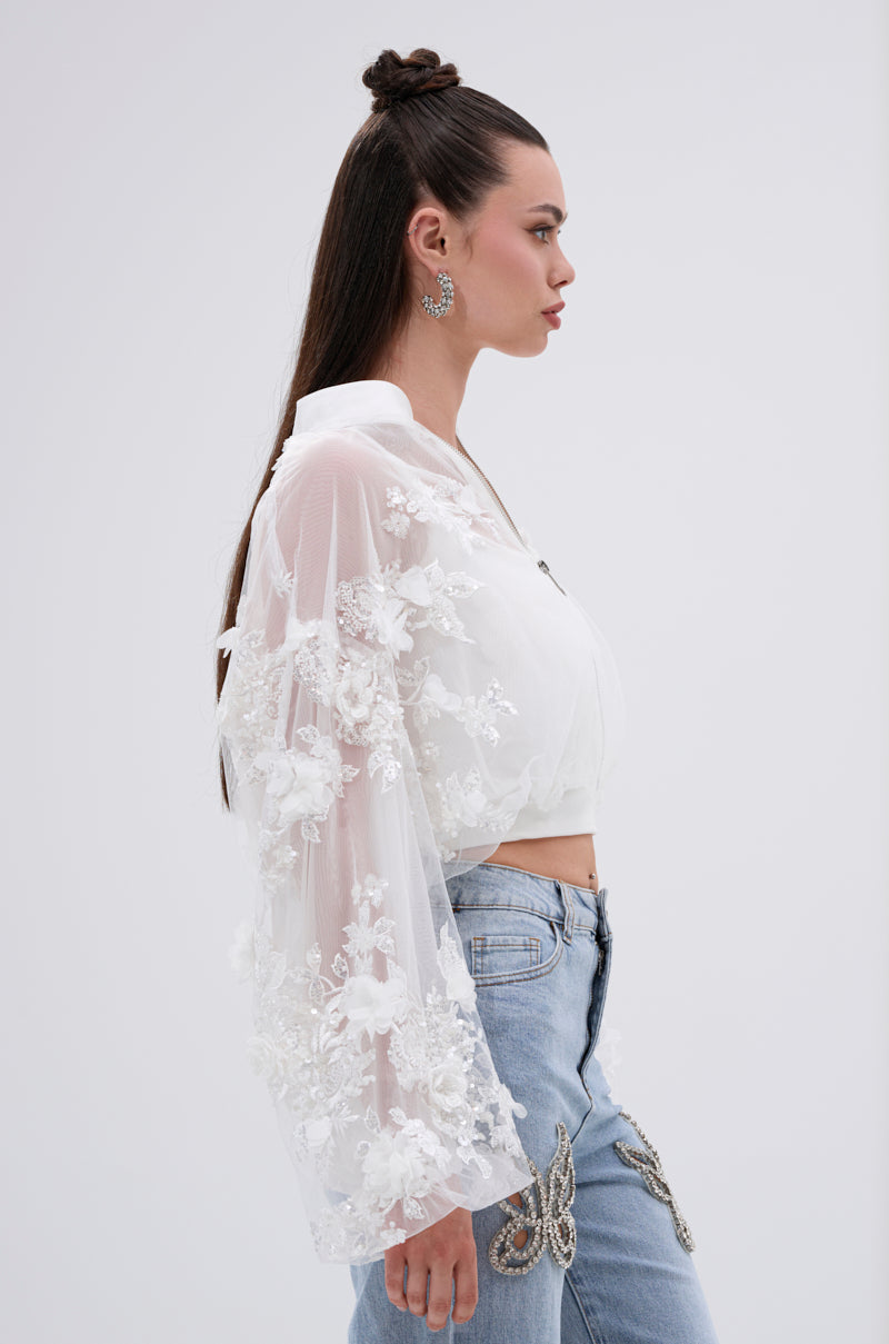 PRETTY THING EMBELLISHED BOMBER