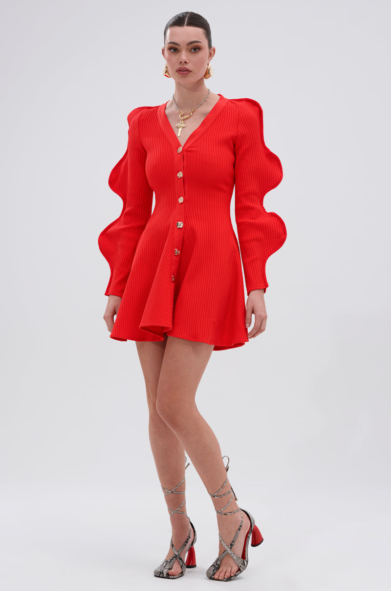 COOLEST ON THE BLOCK MINI DRESS IN RED