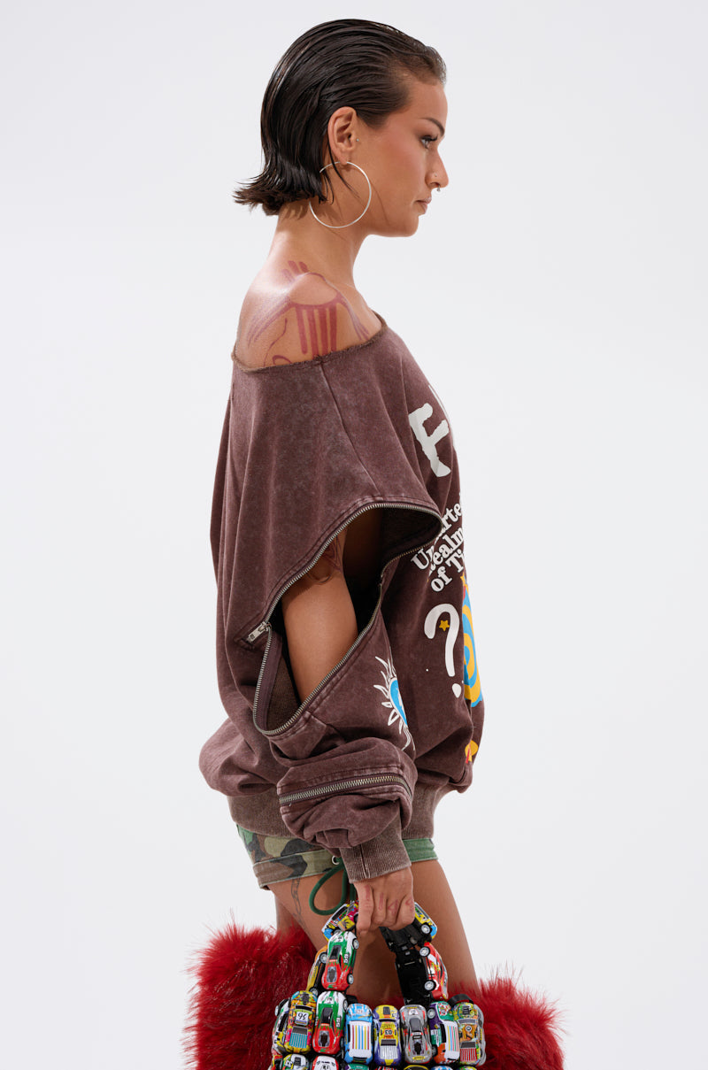 INFINITE COSMOS OVERSIZED GRAPHIC SWEATSHIRT