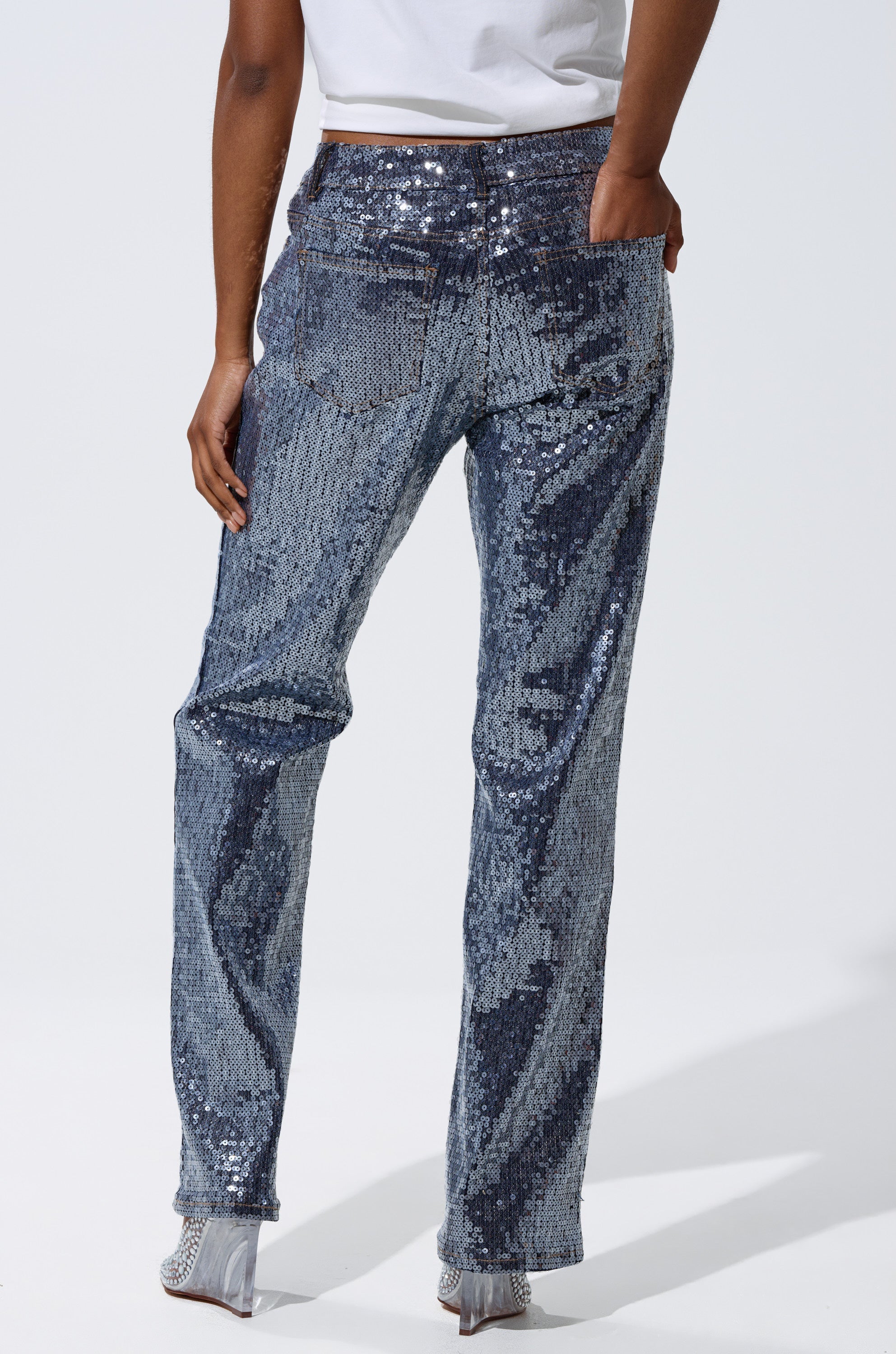 ASHTON SEQUIN DENIM PANT