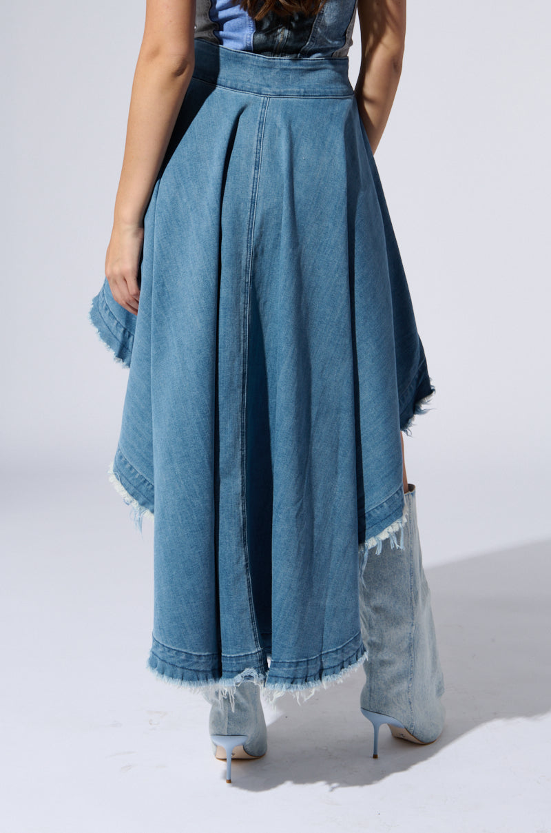 KELSEY OVERLAY WRAP SKIRT BELT