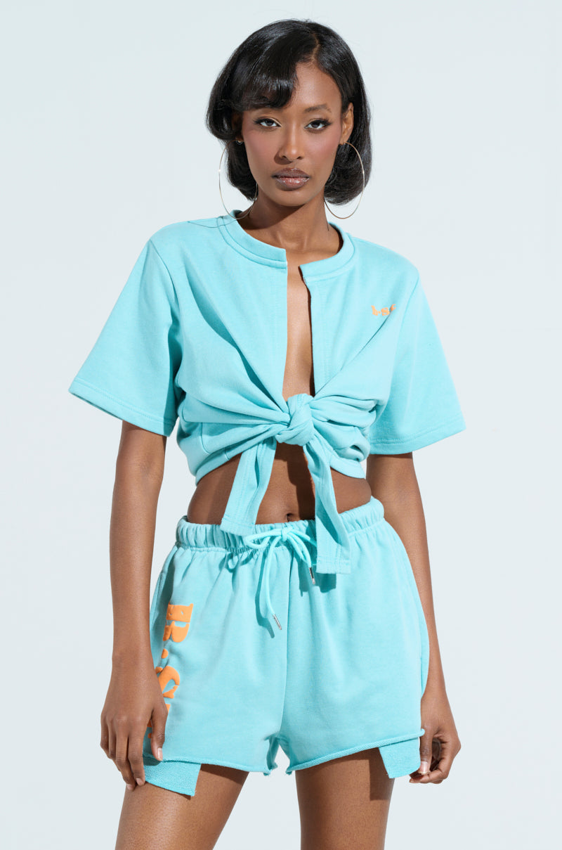 FRESH AIR TIE FRONT TOP
