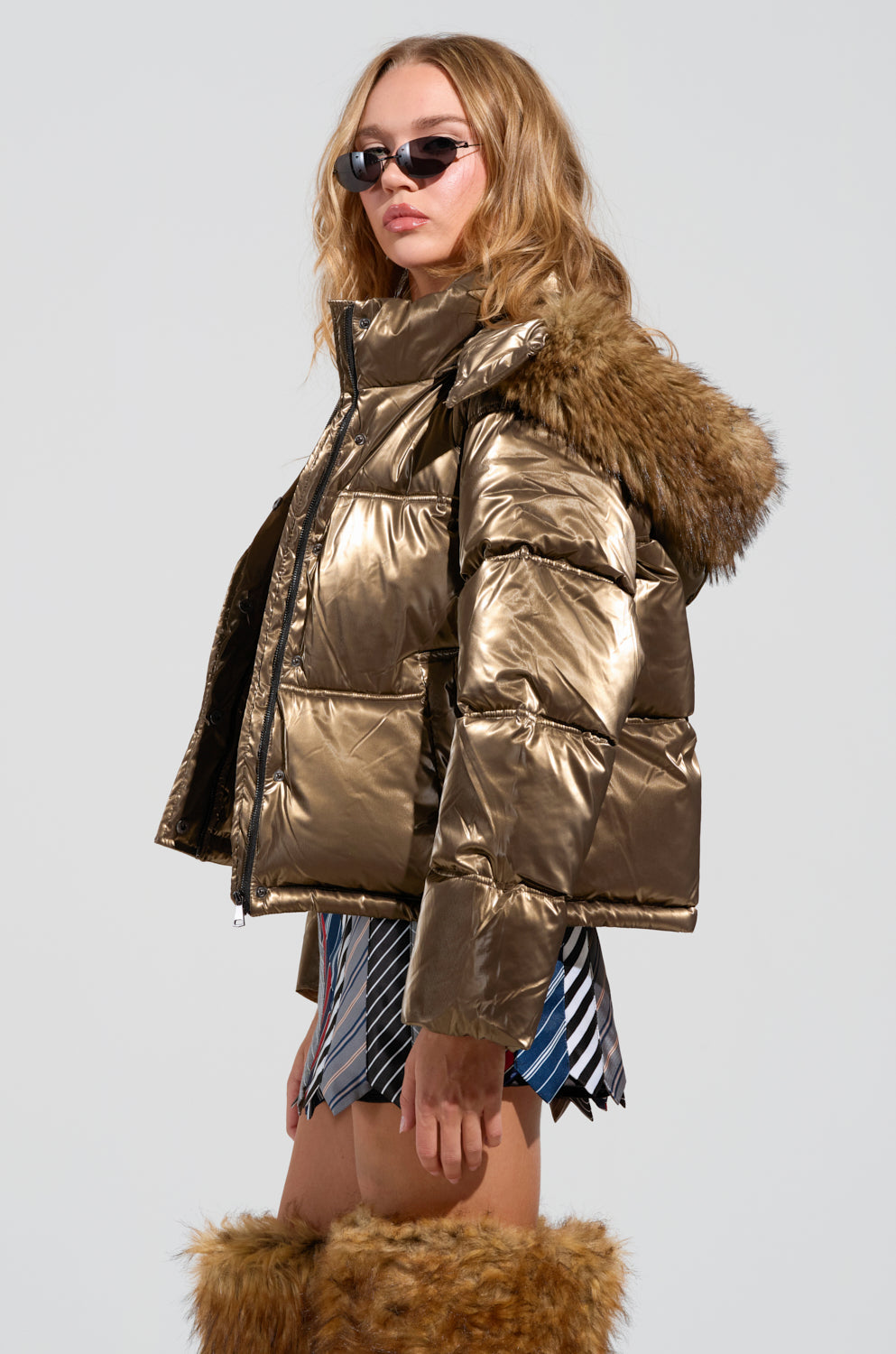 CAPRI FUR TRIM PUFFER