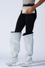 AZALEA WANG AMBY SILVER BUCKET BOOT