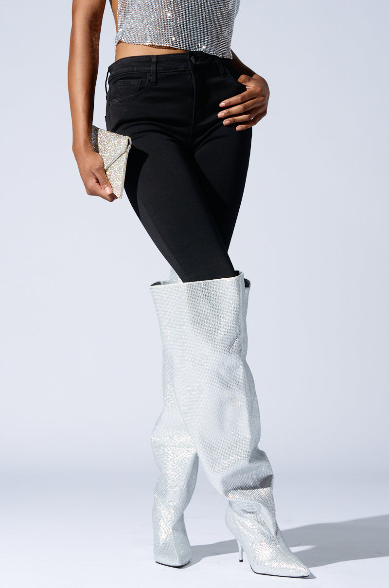 AZALEA WANG AMBY SILVER BUCKET BOOT