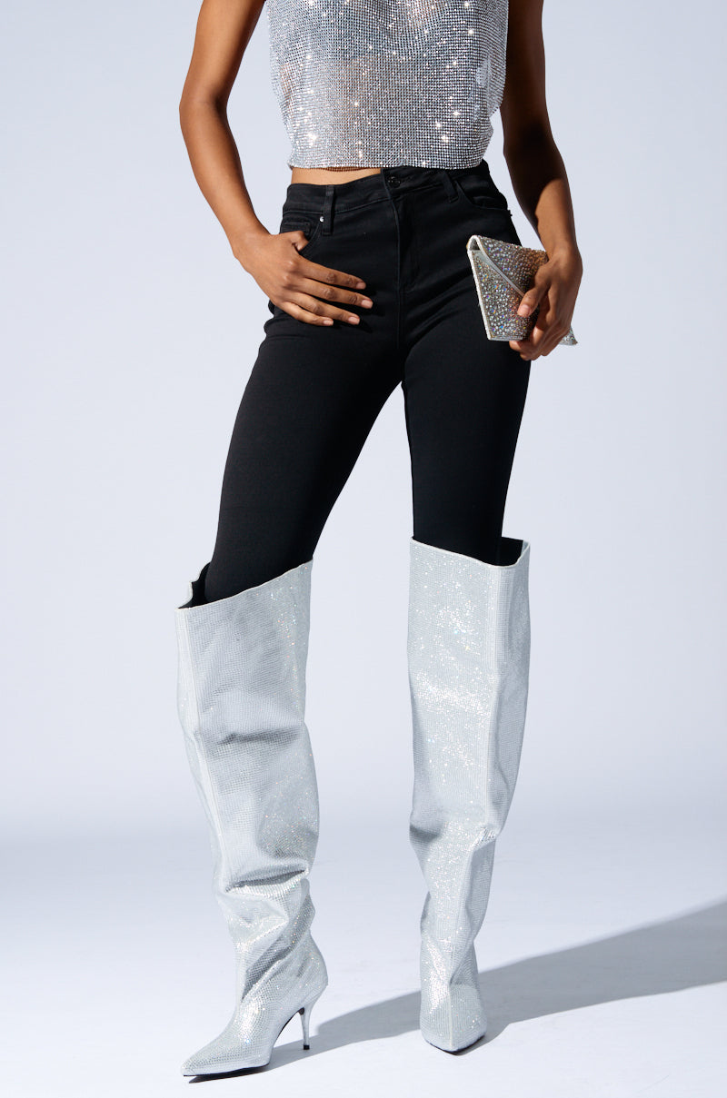 AZALEA WANG AMBY SILVER BUCKET BOOT