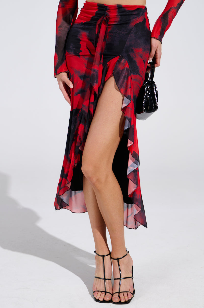 CAROLINA MESH MIDI SKIRT