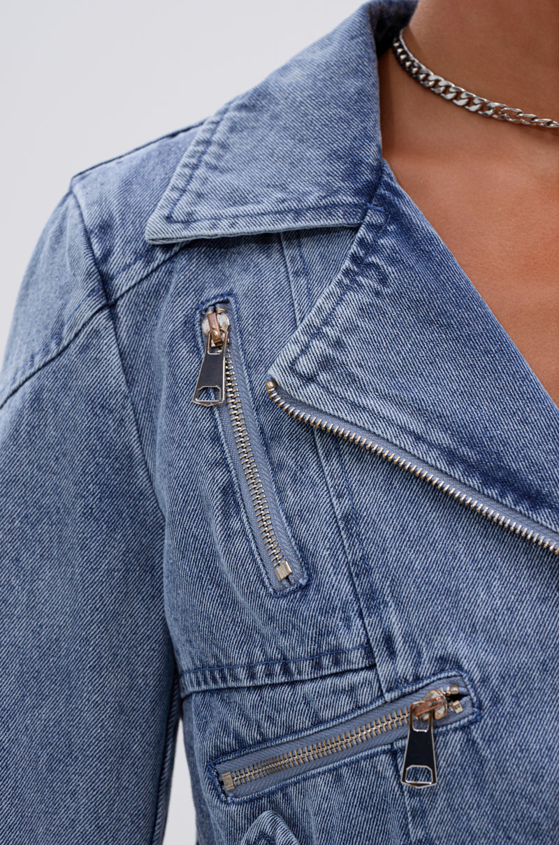 ASTRO HIGH LOW DENIM JACKET
