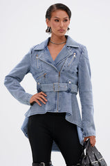 ASTRO HIGH LOW DENIM JACKET