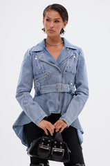 ASTRO HIGH LOW DENIM JACKET