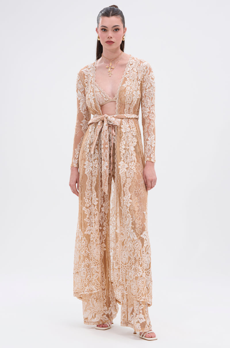 RESORT VIBES LONG LACE CARDIGAN