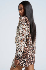 LEILA LEOPARD BUTTON DOWN