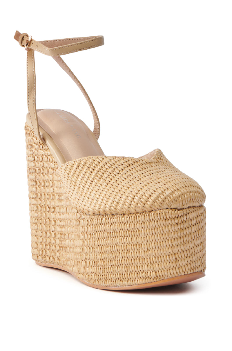 AZALEA WANG COVA BEIGE WEDGE