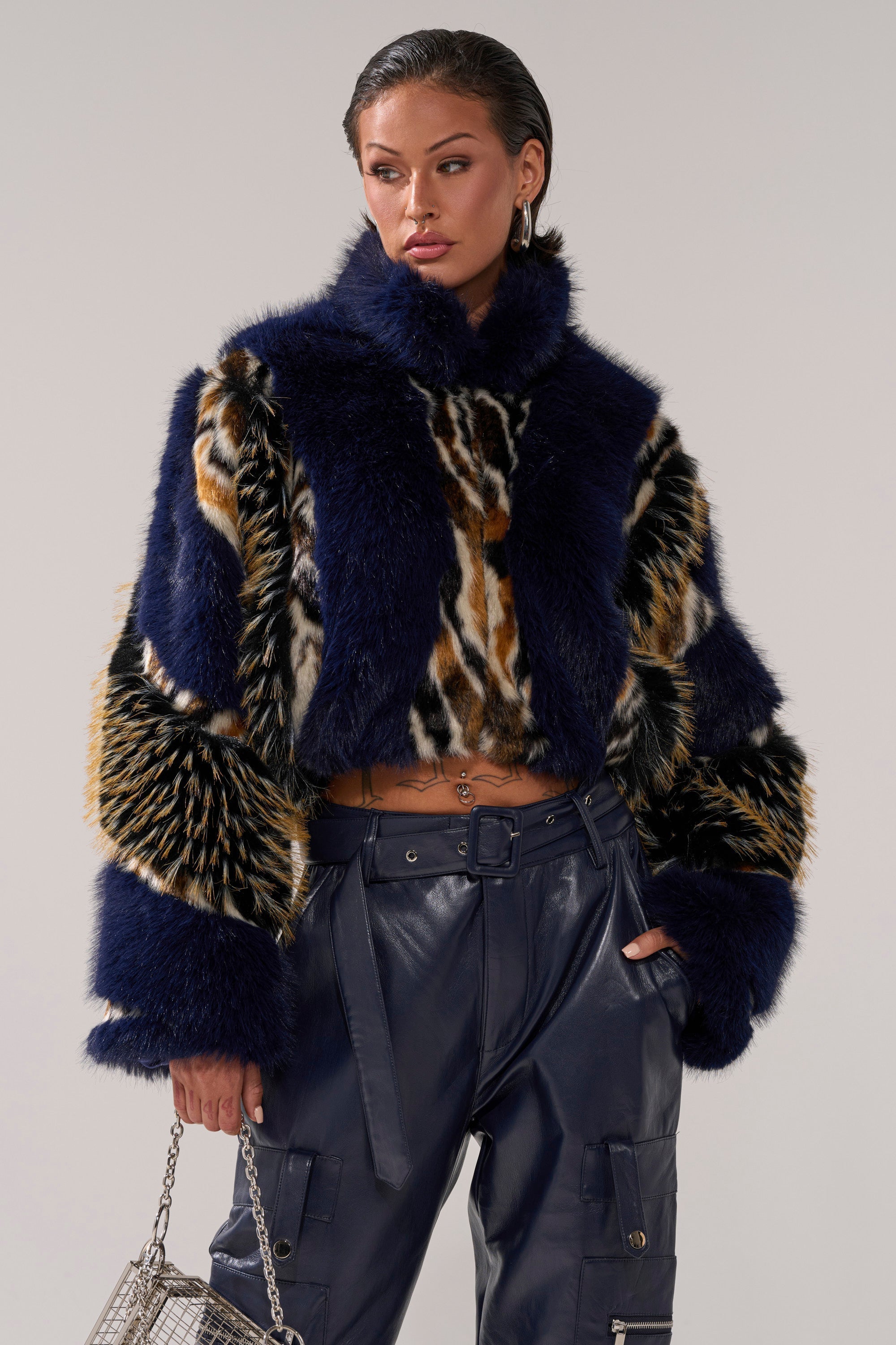 CYCLONE PATCHWORK FAUX FUR
