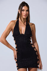 NOT FOR EVERYONE CUTOUT LACE MINI DRESS