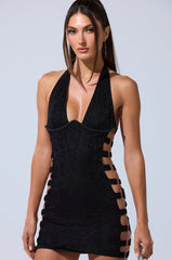 NOT FOR EVERYONE CUTOUT LACE MINI DRESS