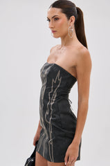 REAL LIFE BOOGIE PU MINI DRESS
