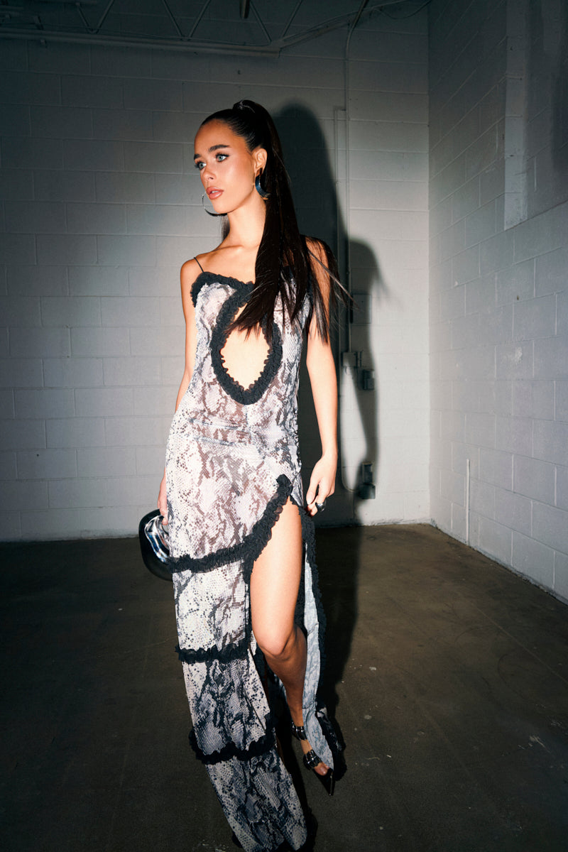 I BITE BACK PRINTED MAXI DRESS