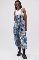 FOR THE GRAM PATCHWORK OVERALLS