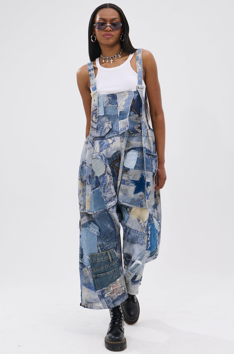 FOR THE GRAM PATCHWORK OVERALLS