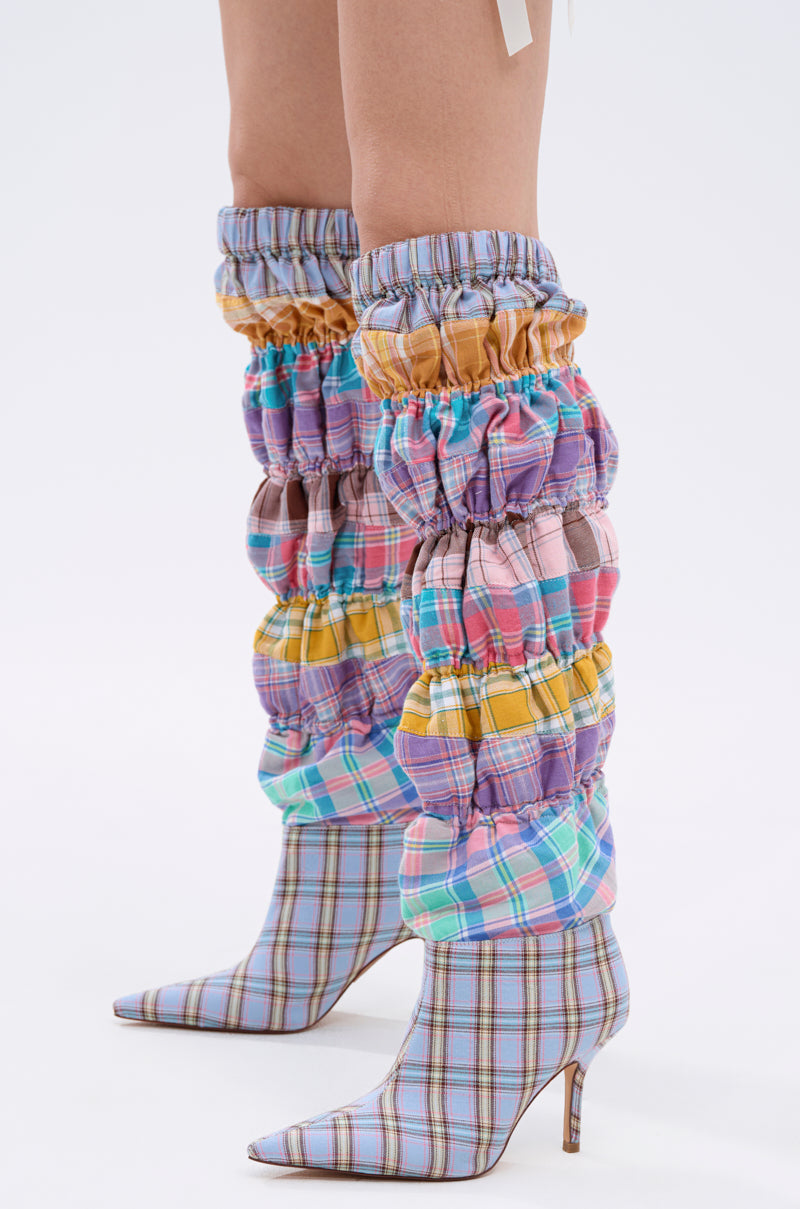AZALEA WANG ELODIE PINK MULTI BOXER BOOT