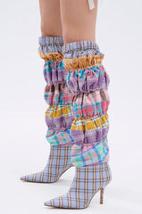 AZALEA WANG ELODIE PINK MULTI BOXER BOOT
