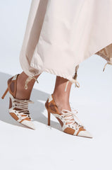 AZALEA WANG FIRST STRING TAN COLOR BLOCK SPORTY PUMP