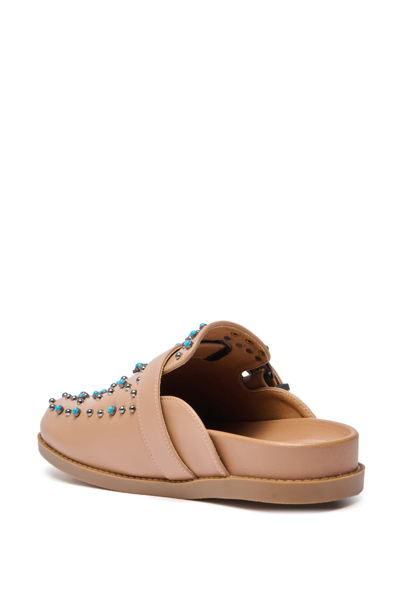AZALEA WANG FLAIR TAN EMBELLISHED CLOG