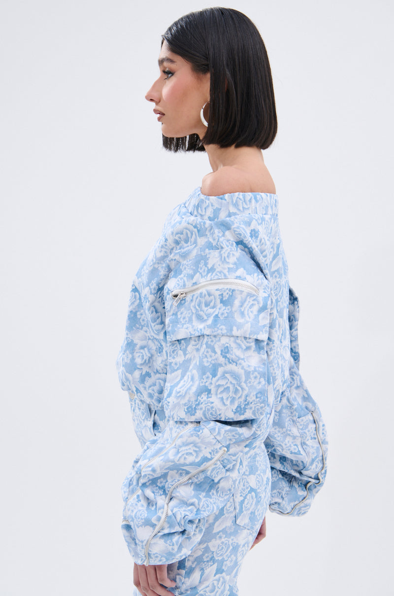 FLORAL LIFE OFF THE SHOULDER BLOUSE