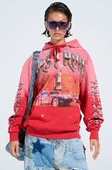 IN THE FAST LANE HOODED SWEATSHIRT
