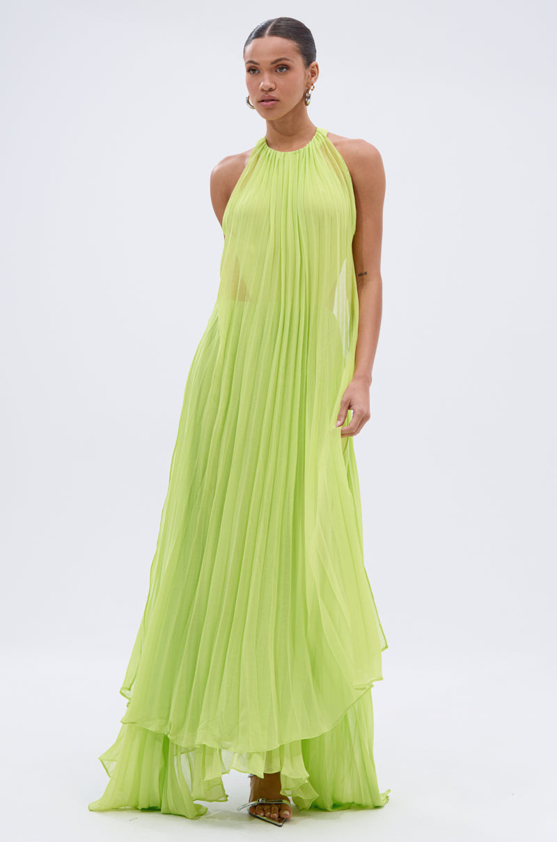NIXEN MAXI DRESS WITH CHIFFON OVERLAY