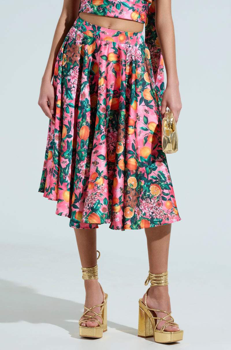 FRESH AS CAN BE MIDI SKIRT