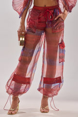 LETS LIVE IN THE MOMENT CHIFFON TROUSER