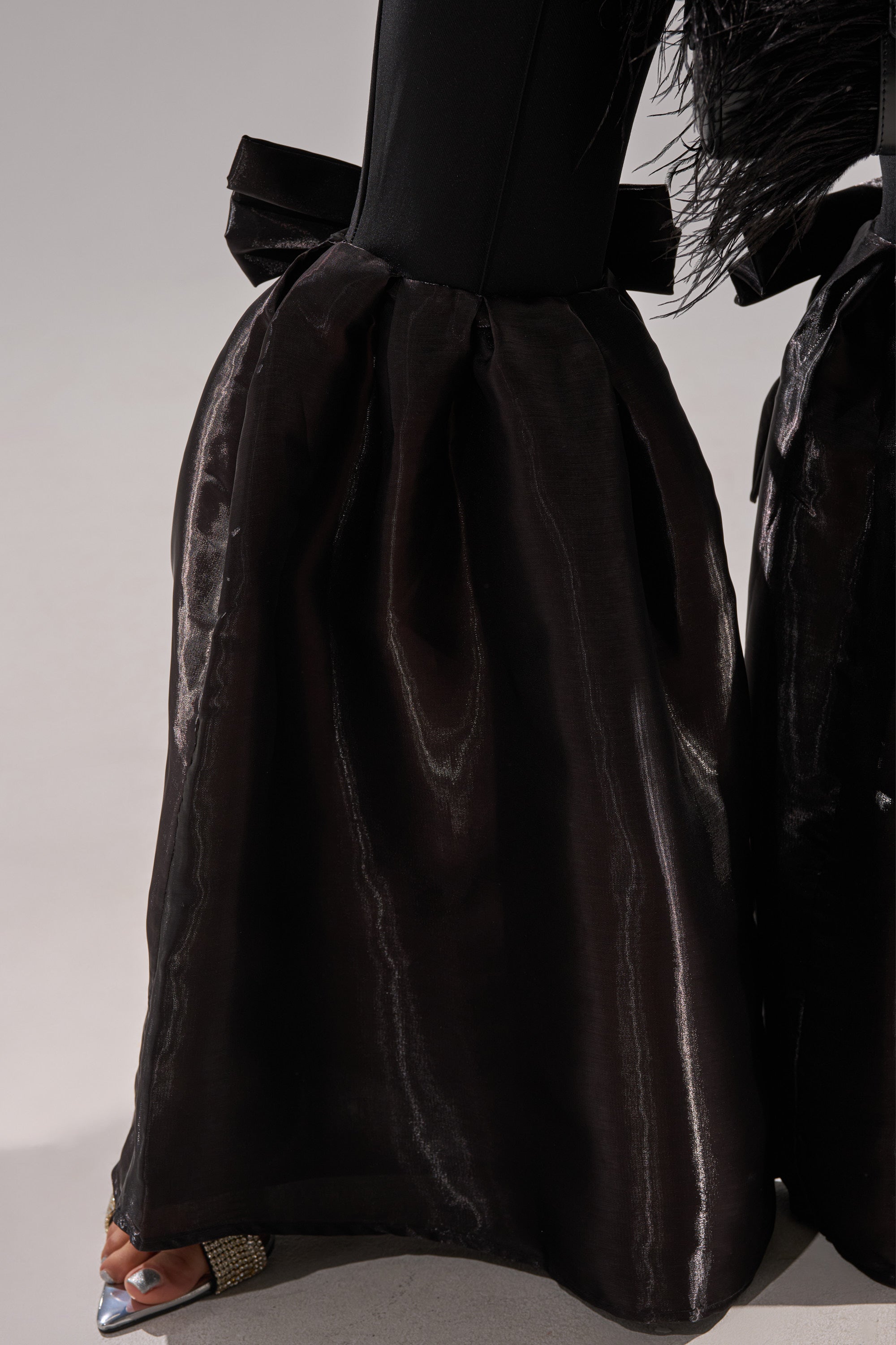 LILY TROUSER WITH BOW IN BLACK